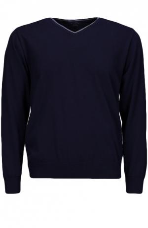 Вязаный пуловер Paul&Shark. Цвет: темно-синий