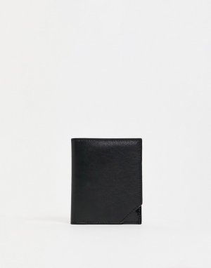 Кожаный складывающийся бумажник -Черный цвет Urbancode