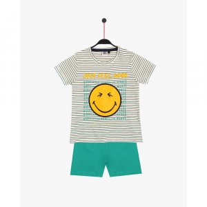 Пижама с коротким рукавом Just Feel Good, зеленый Smiley