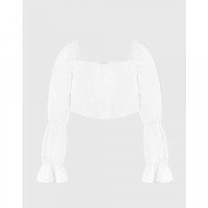 Блуза , размер 9-10л/140 (34), белый Gloria Jeans. Цвет: белый