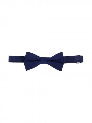 Однотонный галстук в рубчик Paolo Pecora Kids. Цвет: синий