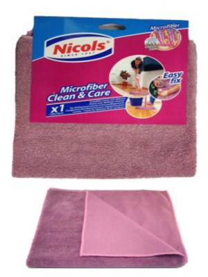 Салфетка МИКРОФИБРА CLEAN&CARE для Мытья пола 70х50см  Nicols Nicol's. Цвет: розовый