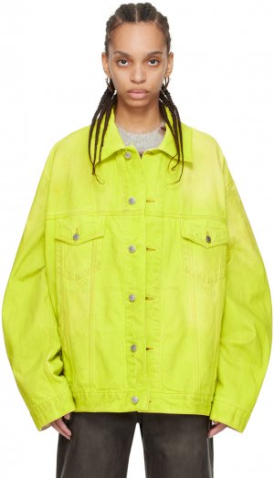 Желтая джинсовая куртка оверсайз , цвет Neon yellow Acne Studios