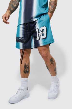 Баскетбольные шорты homme с принтом ombre , бирюзовый Boohoo
