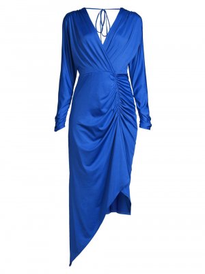Платье миди из джерси с драпировкой Mira , синий Ungaro
