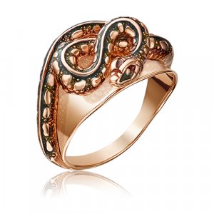 Кольцо PLATINA, красное золото, 585 проба, размер 16 Platina Jewelry