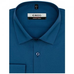 Рубашка , размер 174-184/40, синий GREG. Цвет: синий