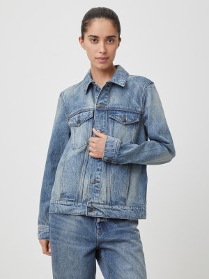 Куртка Trucker джинсовая 12 STOREEZ. Цвет: джинсовый синий