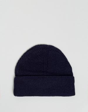 Темно-синяя шапка-бини 7X. Цвет: темно-синий