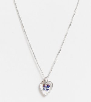 Серебристое ожерелье с подвеской в виде двух роз Nancy-Серебристый Regal Rose