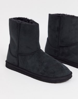Черные ботинки-слиперы -Черный цвет ASOS DESIGN