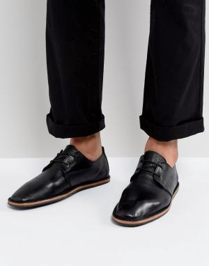 Кожаные туфли на шнуровке Zign. Цвет: черный