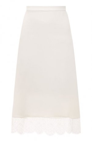 Шелковая юбка Chapurin. Цвет: белый