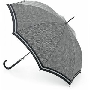 Зонт-трость , черный, серый FULTON. Цвет: черный/серый