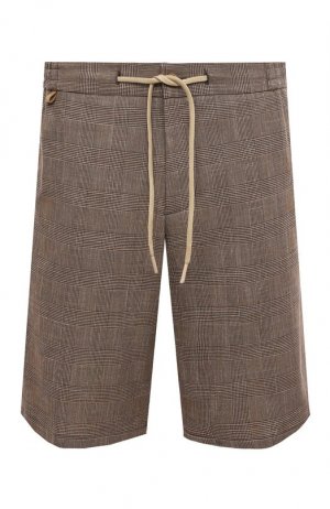 Хлопковые шорты Andrea Campagna. Цвет: коричневый