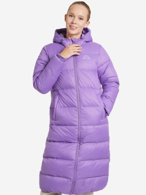 Пальто пуховое женское , Фиолетовый, размер 42 Kappa. Цвет: фиолетовый