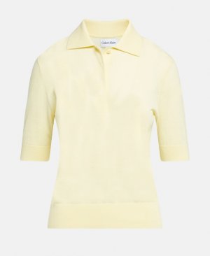Трикотажная рубашка-поло, желтый Calvin Klein
