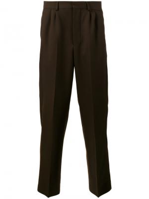 Классические прямые брюки Ami Alexandre Mattiussi. Цвет: коричневый