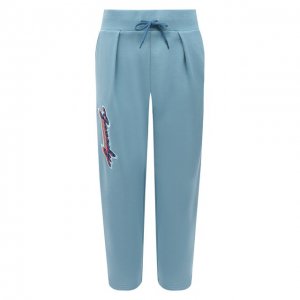 Хлопковые брюки Givenchy. Цвет: голубой