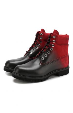 Кожаные ботинки & Timberland Marcelo Burlon. Цвет: красный