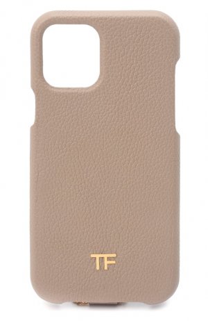 Кожаный чехол для iPhone 12 Pro Tom Ford. Цвет: бежевый