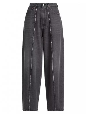Прямые джинсы с брызгами краски Mm6 Maison Margiela, серый Margiela