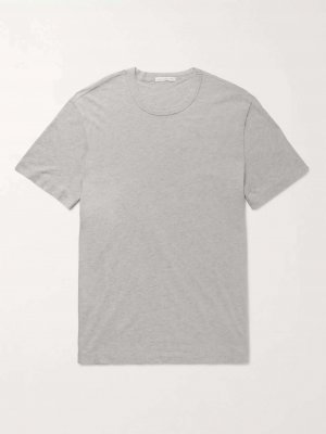Узкая футболка из хлопкового джерси JAMES PERSE, серый Perse