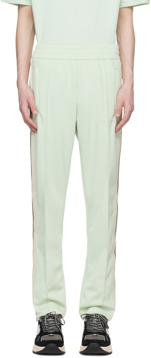 Зеленые спортивные брюки в полоску , цвет Mint/Off white Palm Angels
