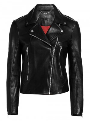 Кожаная байкерская куртка Mack, черный rag & bone