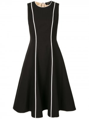 Платье миди с контрастной окантовкой Paule Ka. Цвет: черный