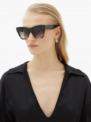 Квадратные солнцезащитные очки из ацетата с градиентом , черный Celine Eyewear