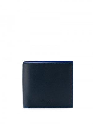 Двухцветный бумажник Balmain. Цвет: синий
