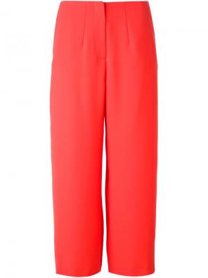 Укороченные брюки с завышенной талией Cédric Charlier. Цвет: жёлтый и оранжевый