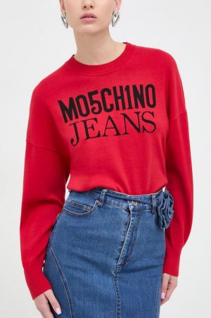 Хлопковый свитер , красный Moschino Jeans