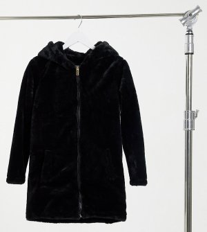 Пальто из искусственного меха с капюшоном bernie-Черный Brave Soul Petite