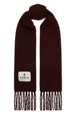 Шерстяной шарф Furla. Цвет: коричневый