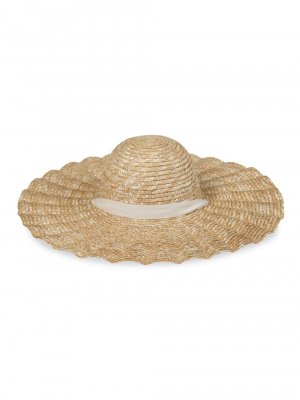 Соломенная шляпа Dolce с широкими полями и фестонами Lack of Color