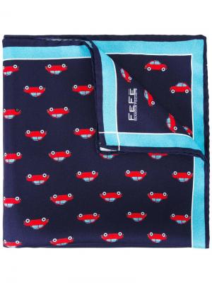 Нагрудный платок с принтом машин Fefè. Цвет: синий