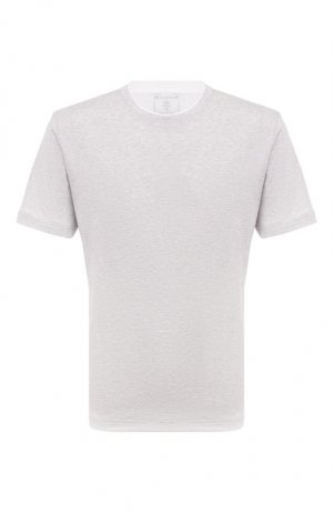 Хлопковая футболка Eleventy. Цвет: серый