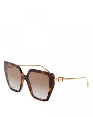 Солнцезащитные очки Baguette Butterfly, 55 мм , цвет Multi Fendi