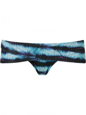 Abstract print bikini bottom Blue Man. Цвет: синий