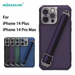 Чехол Nillkin с веревочным ремешком для iPhone 14 Plus, металлический защитный объектива Pro Max,