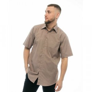 Рубашка , размер 56RU/XL/170-178/44 ворот, коричневый Maestro. Цвет: коричневый
