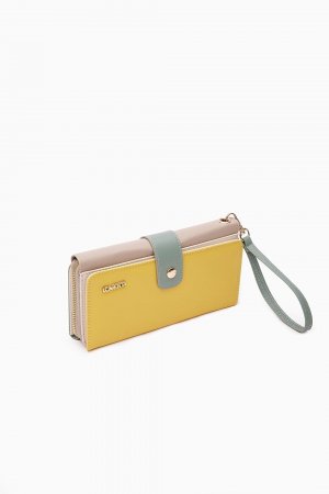 Красочный женский кошелек и сумка большого размера , желтый Loventa