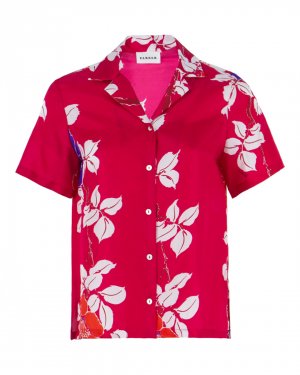 Блуза с короткими рукавами P.A.R.O.S.H.. Цвет: розовый+белый