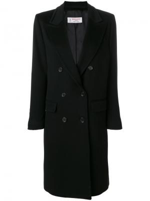 Свободное двубортное пальто Alberto Biani. Цвет: черный