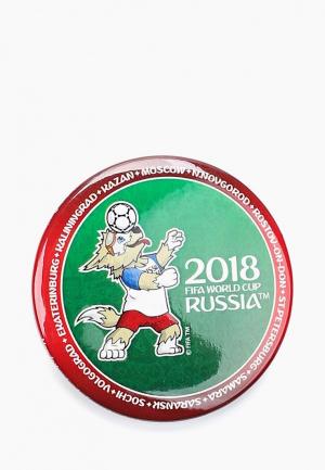 Значок 2018 FIFA World Cup Russia™ Zabivaka. Цвет: зеленый