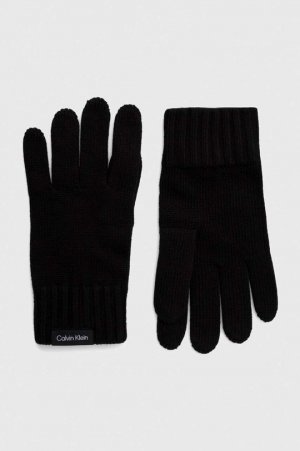Кашемировые перчатки , черный Calvin Klein