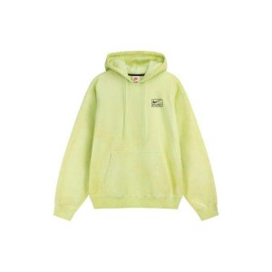 Повседневный пуловер с капюшоном Stussy Pure Color вышитым логотипом, топы унисекс, зеленый DM1022-702 Nike