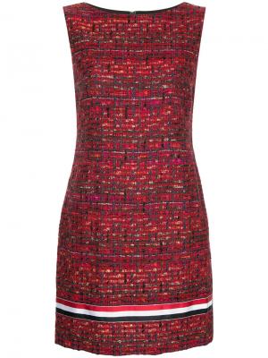 Расклешенное платье с вышивкой Han Ahn Soon. Цвет: красный